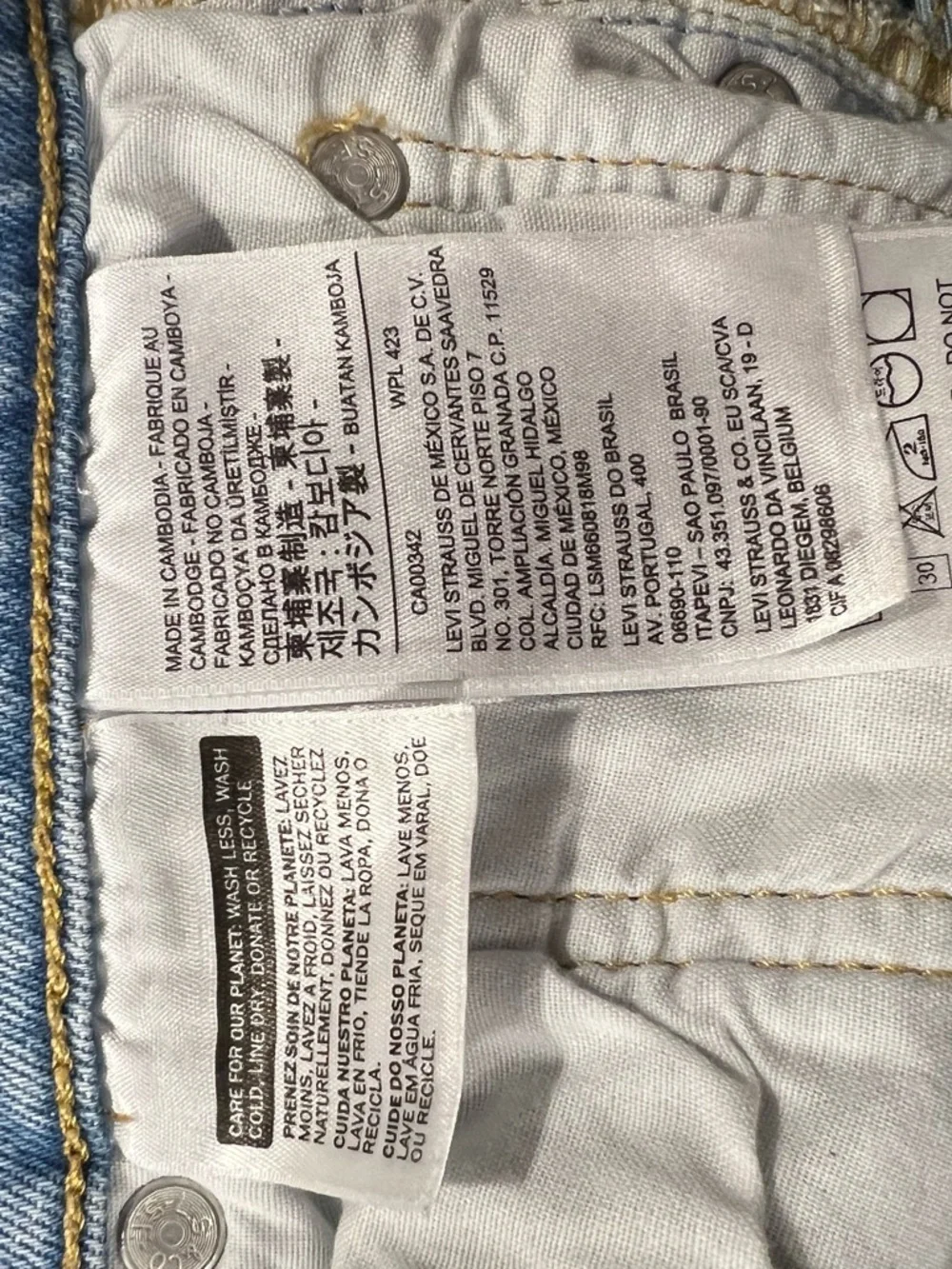 Levi's 501 Faded Light Blue Slim Straight Jeans